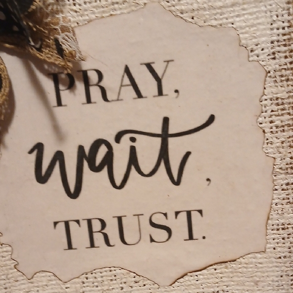 Charming Burlap Wall Art with Inspirational Message - Picture 3 of 5